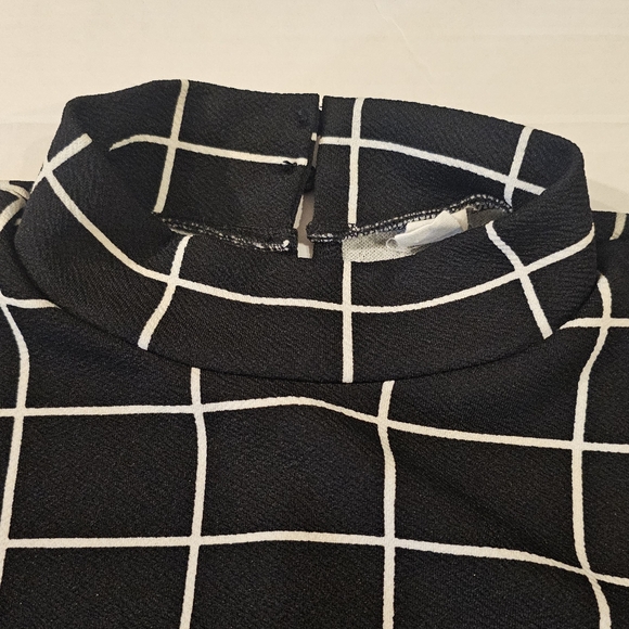 [Floerns] Women's Fit and Flare Plaid High Neck Long Sleeve Midi 《XXL》 - Picture 10 of 16